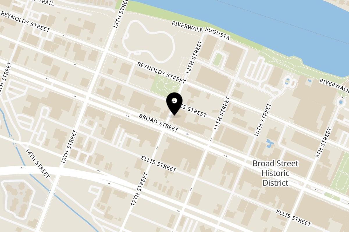 Map showing the location of Señor Birds Augusta on 1167 Broad St in Augusta