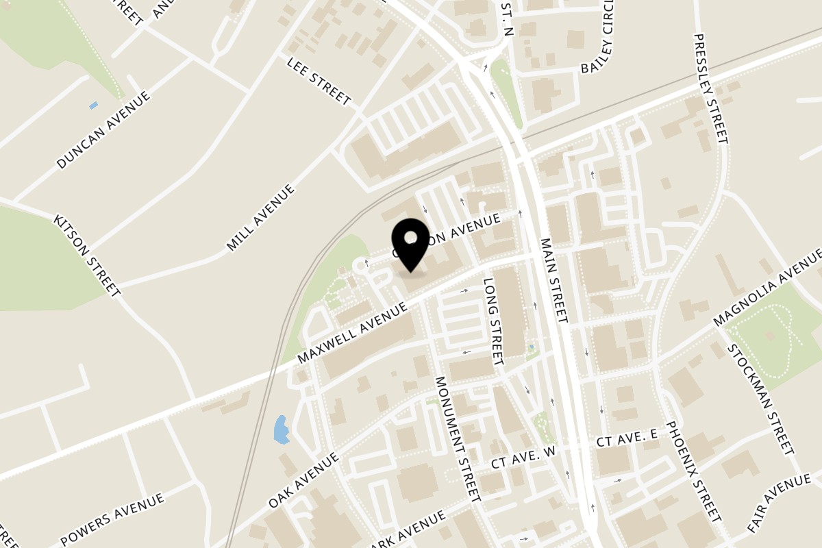 Map showing the location of Señor Birds Greenwood on 146 Maxwell Ave in Greenwood